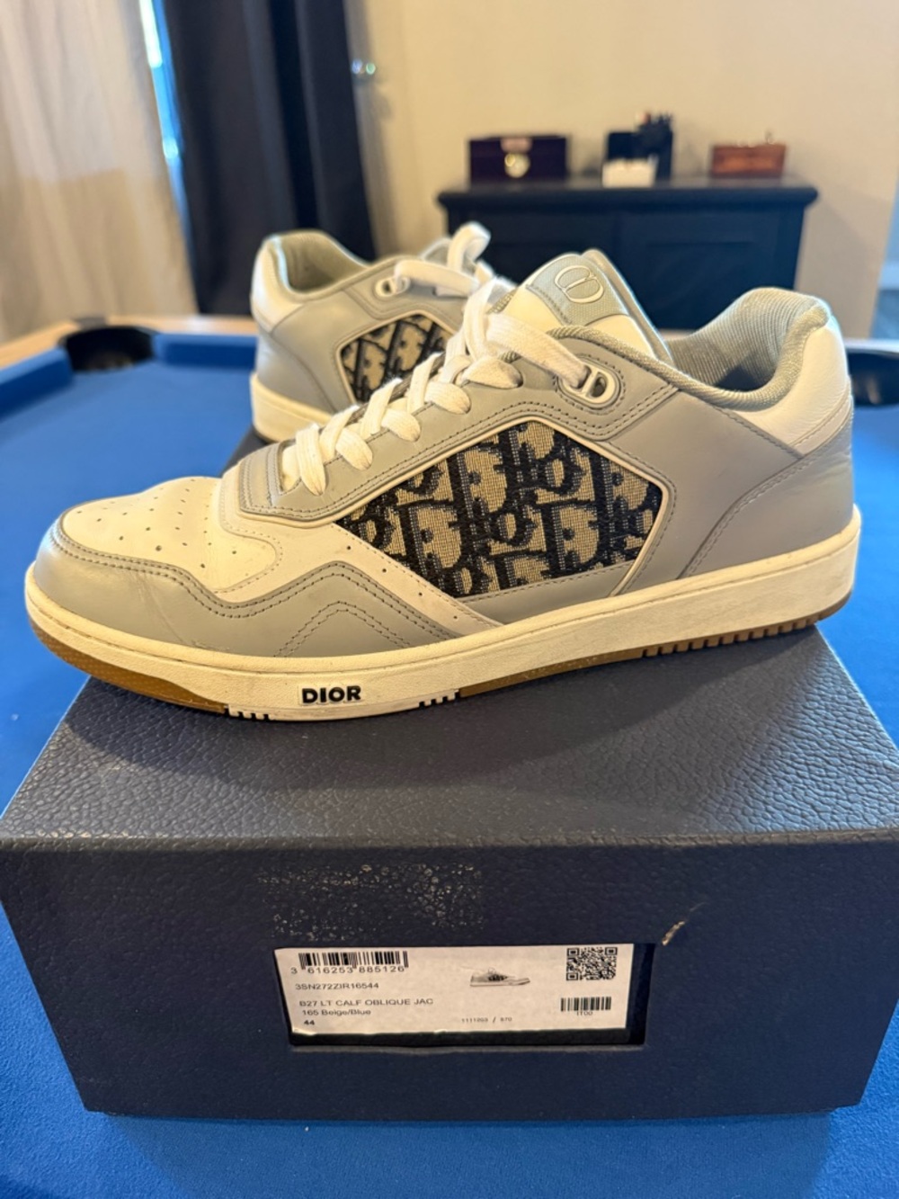 Dior B27 Men’s Light Gray and Black Oblique Low-Top Sneakers